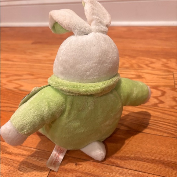 VINTAGE DAN DEE MY FIRST BUNNY RABBIT GREEN W/ SLIPPERS STUFFED ANIMAL PLUSH TOY - Picture 2 of 3